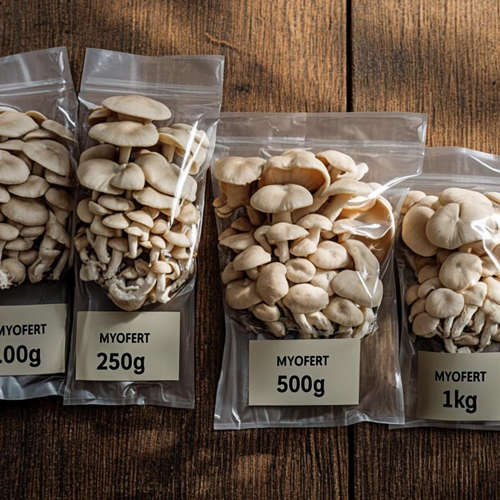 Champignons emballés